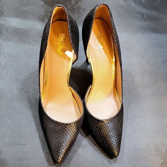 MOSSIMO FAUX SNAKESKIN POINTED TOE D'ORSAY SLIP-ON PUMP - Picture 2 of 15
